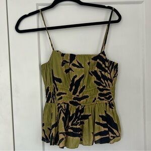 Tanya Taylor Olive and Black Camisole